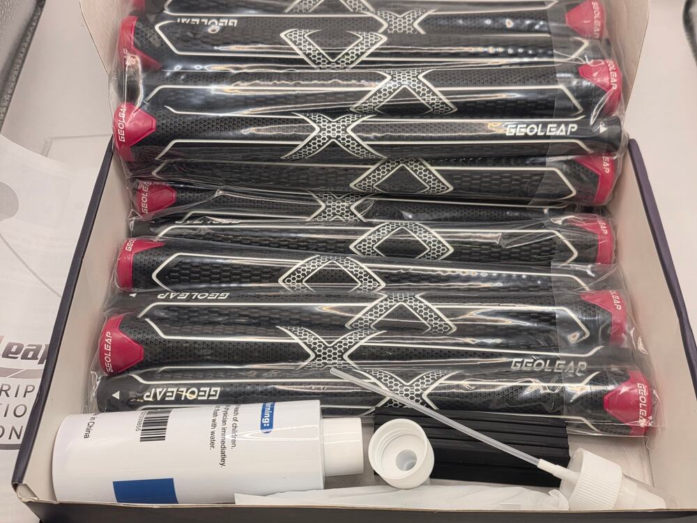 Geoleap Golf Grips 13 Pack Black Red Jumbo Grip Regripping Repair Kit